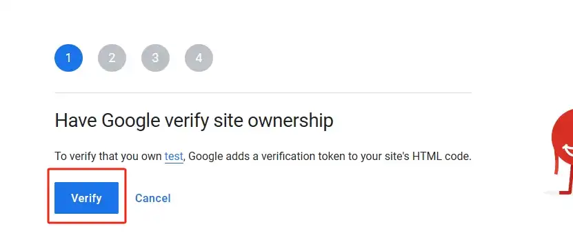 Have Google verify site ownership