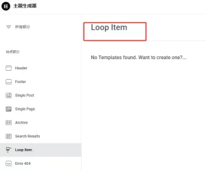 建立Loop Item模板