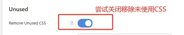 尝试关闭Perfmatters的 Remove Unused CSS