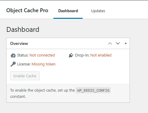 Redis Cache Pro安裝後預設不能開啟，需要配置