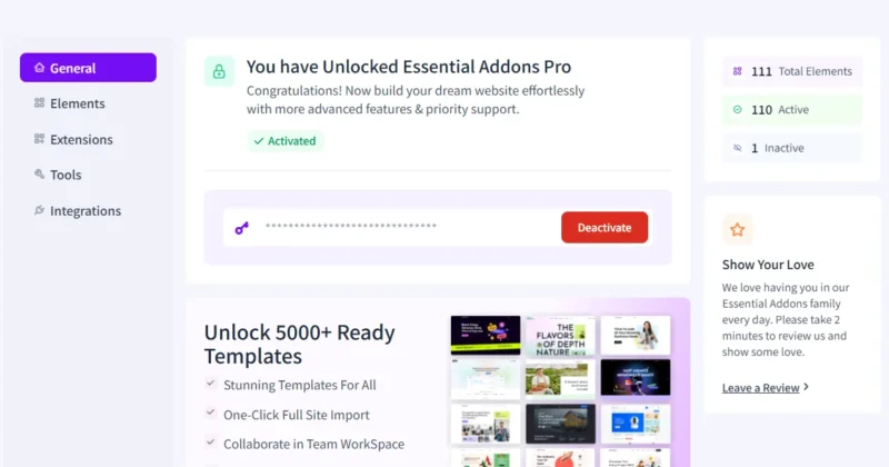- Well建站| 唯有二建站 Essential Addons for Elementor Pro 激活
