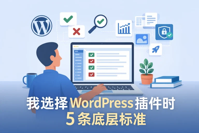 选择WordPress插件时的5条底层标准